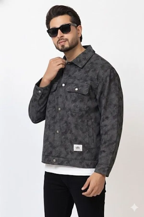 Imported_Grey_Jacquard_Denim_Jacket_For_Men