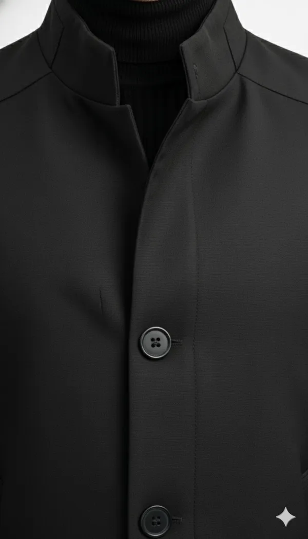 Imported_Black_Bonded_Tech-Weave_Long_Coat_For_Men
