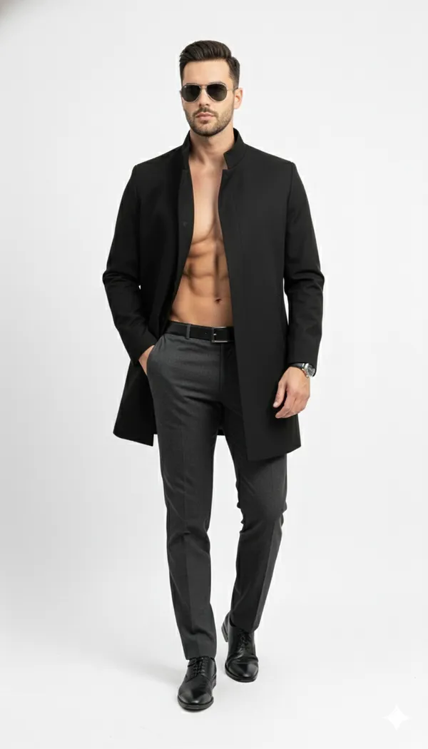Imported_Black_Bonded_Tech-Weave_Long_Coat_For_Men