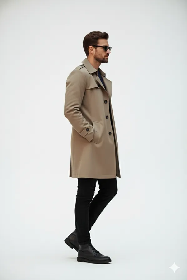 Imported_Tan_Micro_Textured_Birdseye_Smart_Fit_long_Coat_For_Men