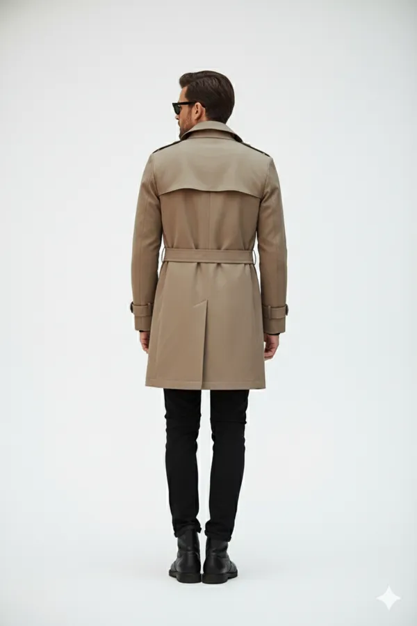 Imported_Tan_Micro_Textured_Birdseye_Smart_Fit_long_Coat_For_Men