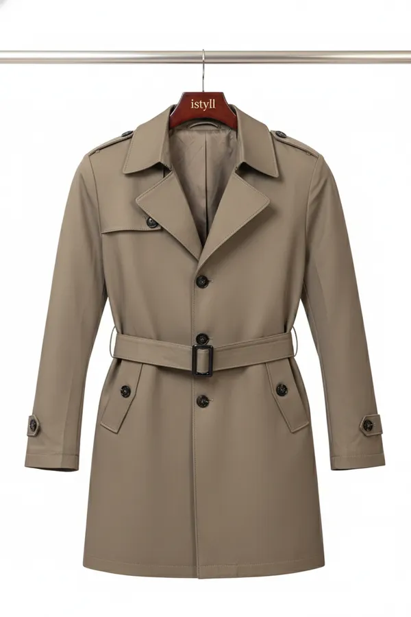 Imported_Tan_Micro_Textured_Birdseye_Smart_Fit_long_Coat_For_Men