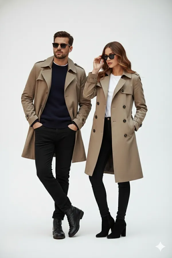 Imported_Tan_Micro_Textured_Birdseye_Smart_Fit_long_Coat_For_Men