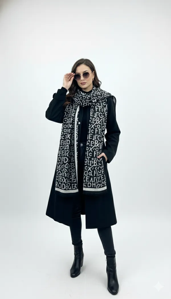 Imported_White_Black_Merino_Wool_Lightweight_Scarf_For_Women