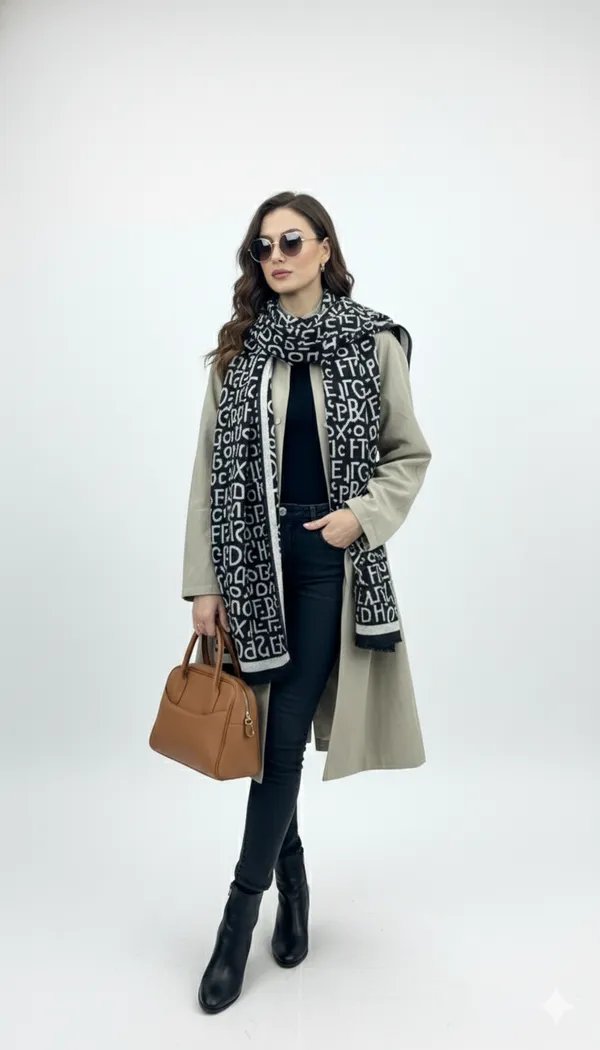 Imported_White_Black_Merino_Wool_Lightweight_Scarf_For_Women