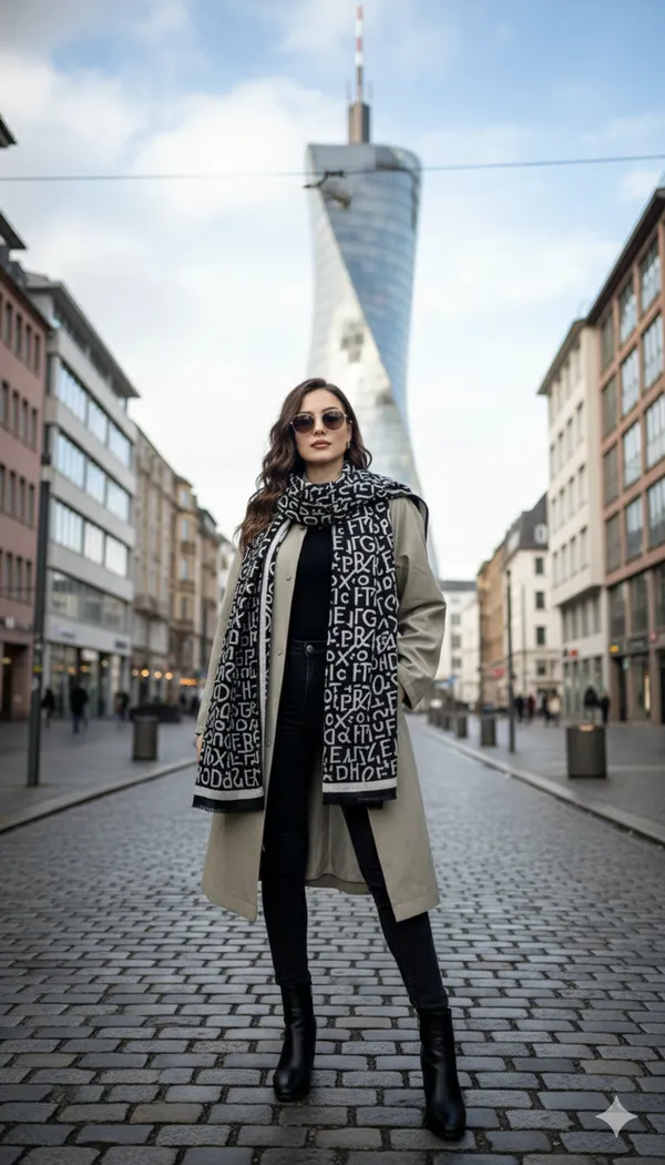 Imported_White_Black_Merino_Wool_Lightweight_Scarf_For_Women