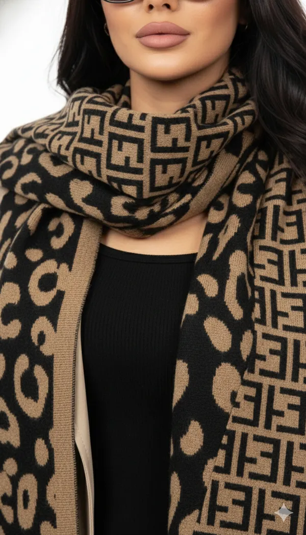 Imported_Brown_Merino_Wool_Lightweight_Scarf_For_Women