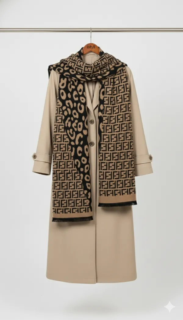 Imported_Brown_Merino_Wool_Lightweight_Scarf_For_Women