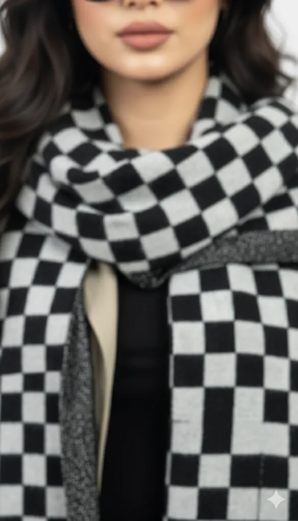 Imported_White_Black_Merino_Wool_Scarf_For_Women