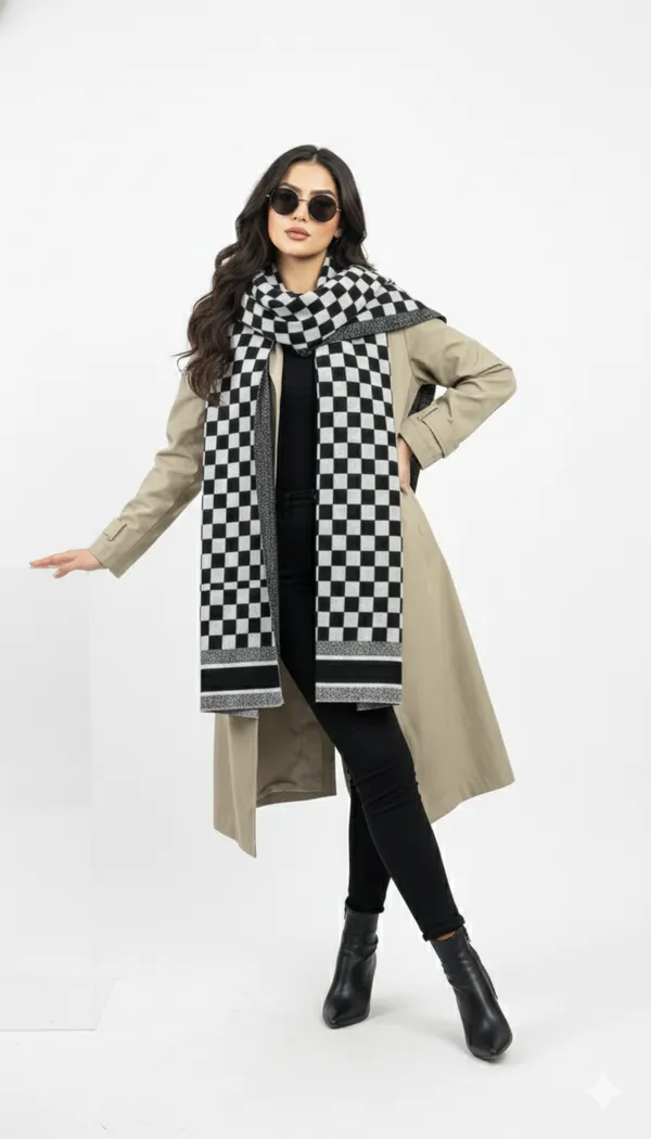 Imported_White_Black_Merino_Wool_Scarf_For_Women