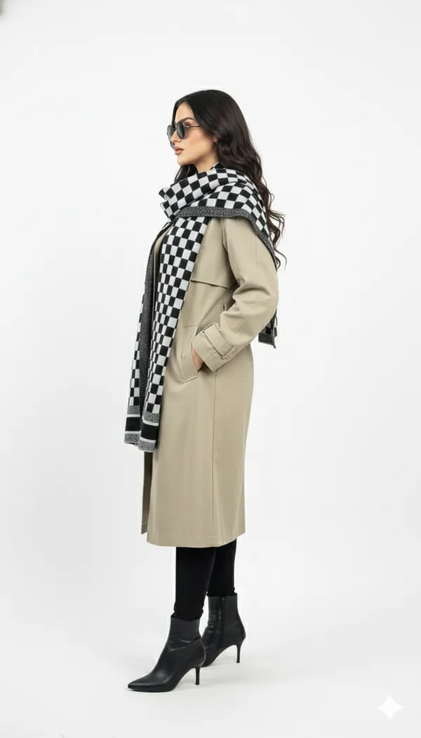 Imported_White_Black_Merino_Wool_Scarf_For_Women
