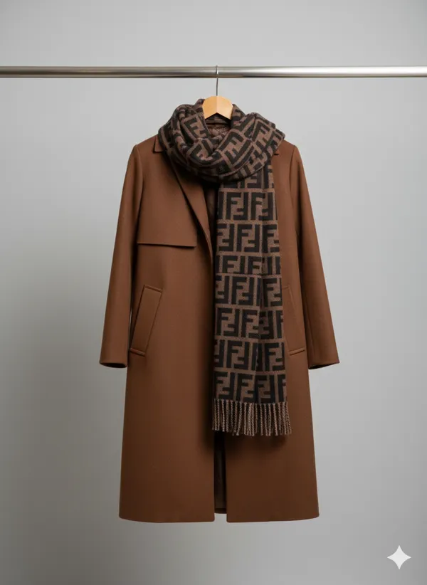 Imported_Brown_Merino_Wool_Lightweight_Scarf_For_Women