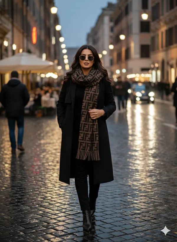 Imported_Brown_Merino_Wool_Lightweight_Scarf_For_Women
