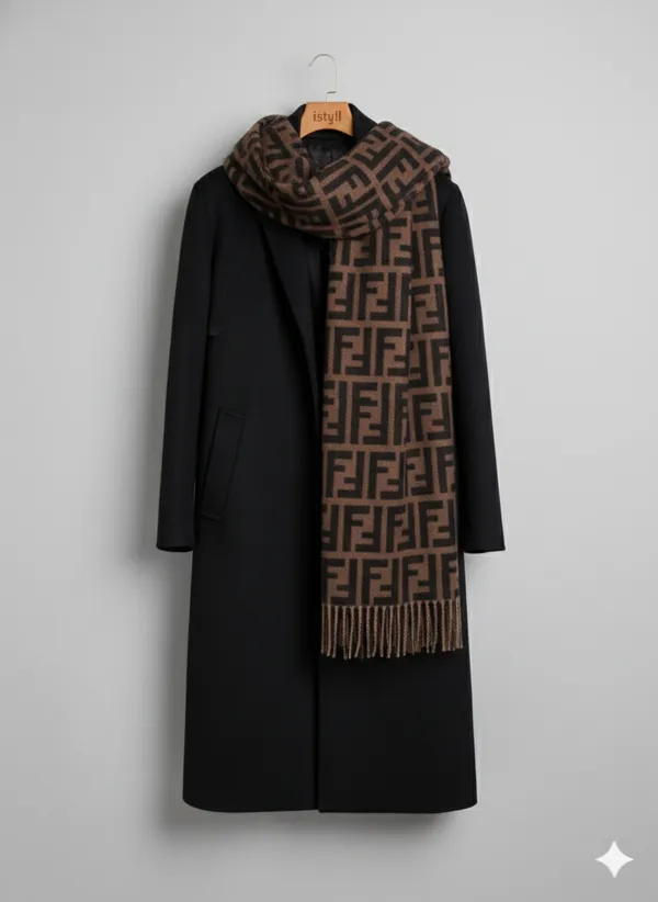 Imported_Brown_Merino_Wool_Lightweight_Scarf_For_Women