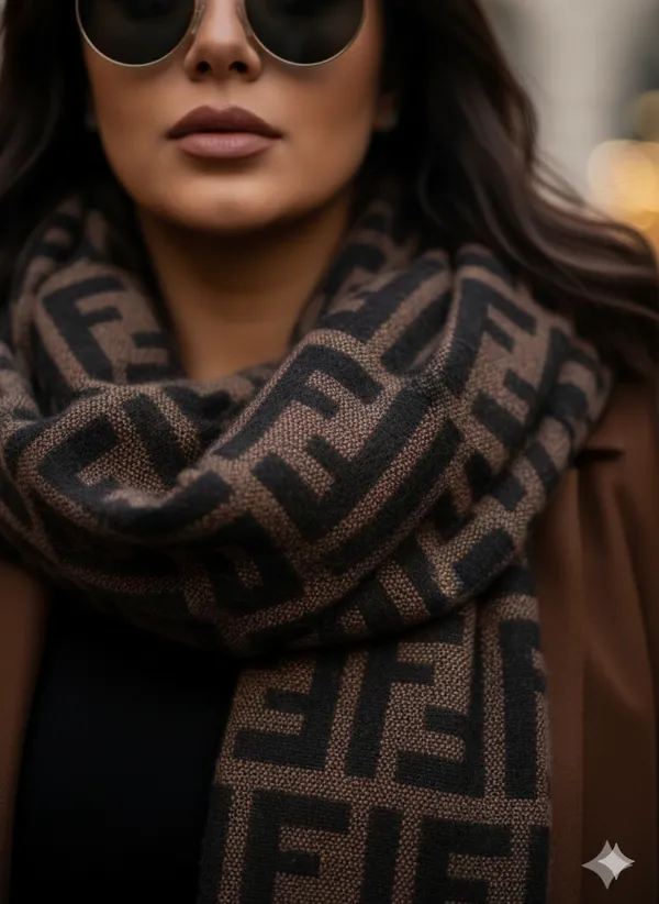 Imported_Brown_Merino_Wool_Lightweight_Scarf_For_Women