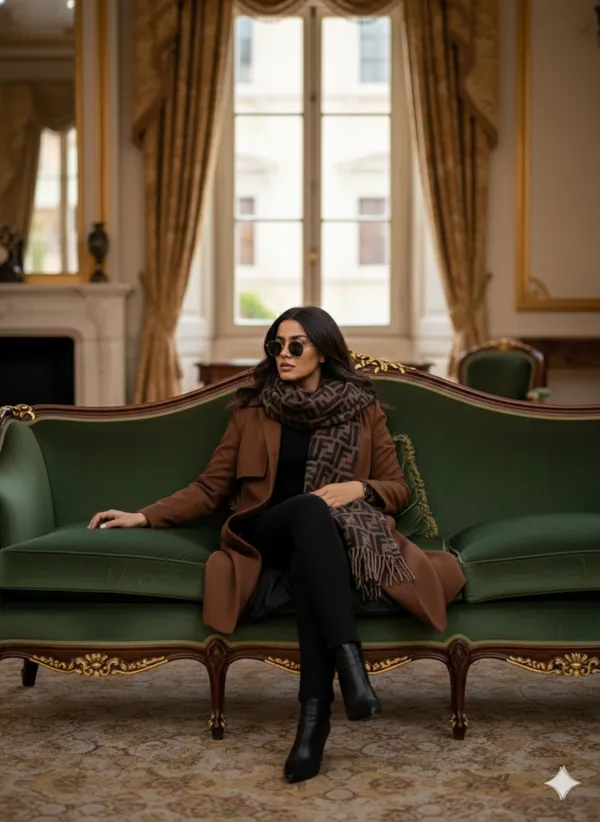 Imported_Brown_Merino_Wool_Lightweight_Scarf_For_Women