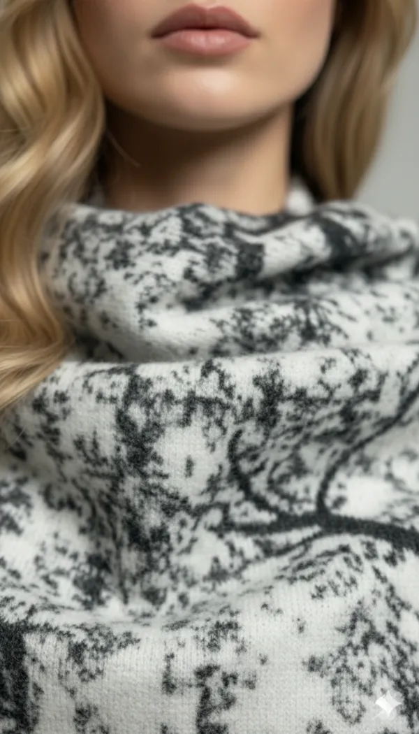 Imported_White_Black_Merino_Wool_Unisex_Scarf_For_Women