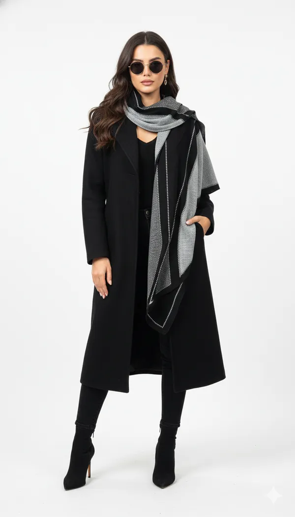 Imported_Grey_Black_Merino_Wool_Scarf_For_Women