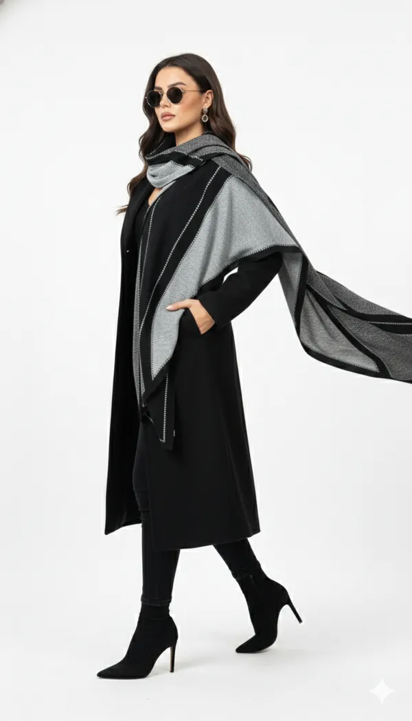 Imported_Grey_Black_Merino_Wool_Scarf_For_Women