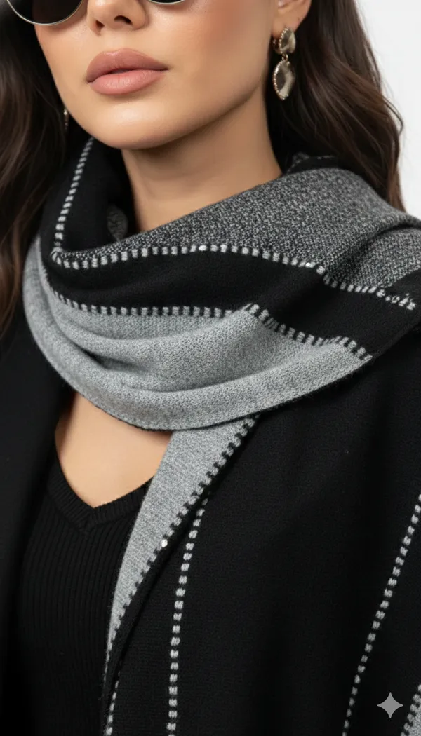 Imported_Grey_Black_Merino_Wool_Scarf_For_Women