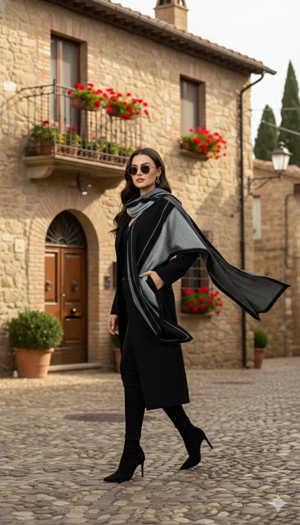 Imported_Grey_Black_Merino_Wool_Scarf_For_Women