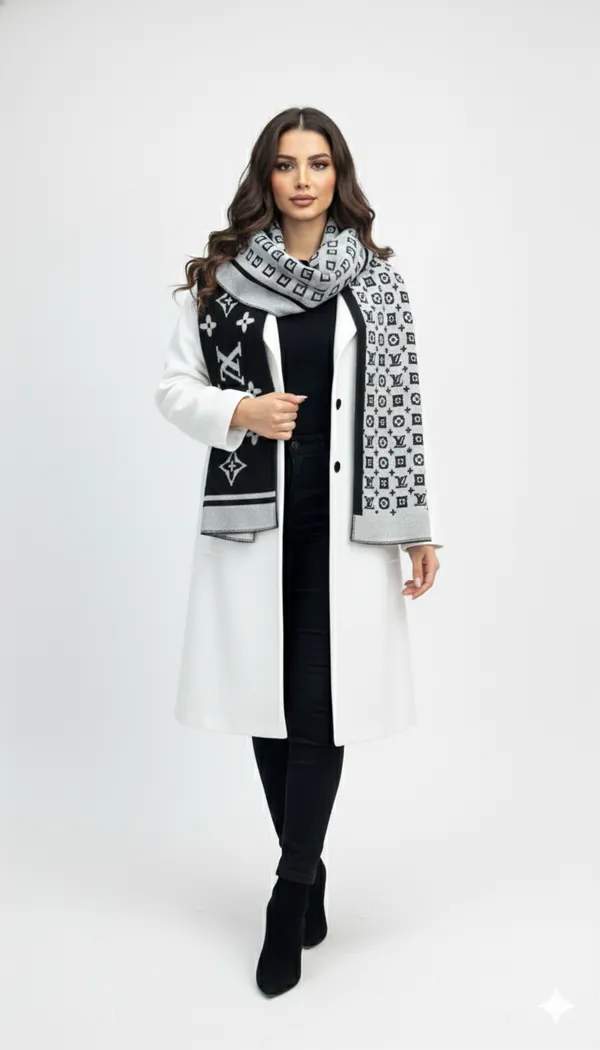 Imported_White_Black_Merino_Wool_Unisex_Scarf_For_Women
