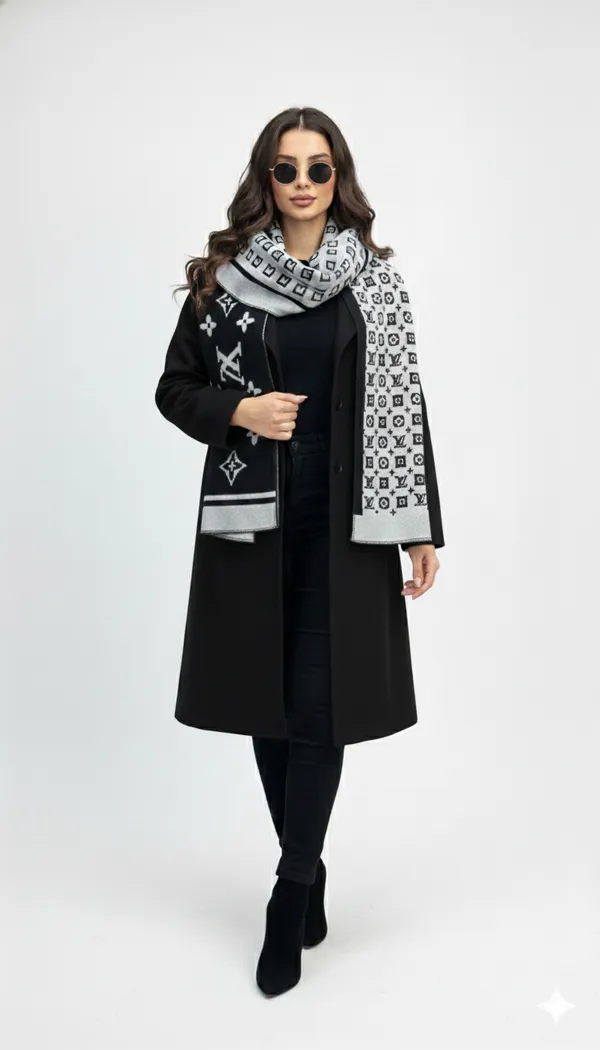 Imported_White_Black_Merino_Wool_Unisex_Scarf_For_Women