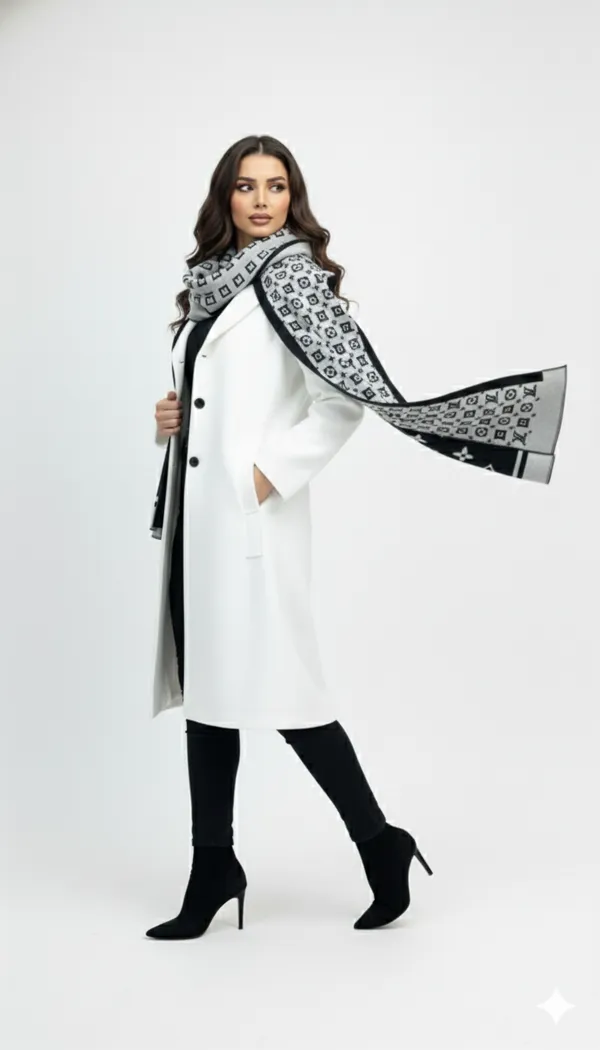 Imported_White_Black_Merino_Wool_Unisex_Scarf_For_Women