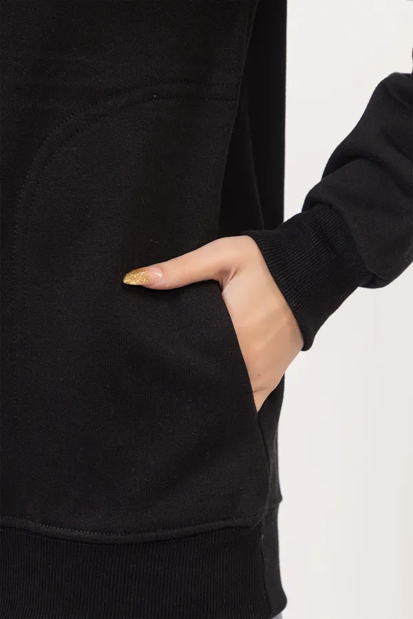 Black_Imported_Fleece_Hoodie_For_Women
