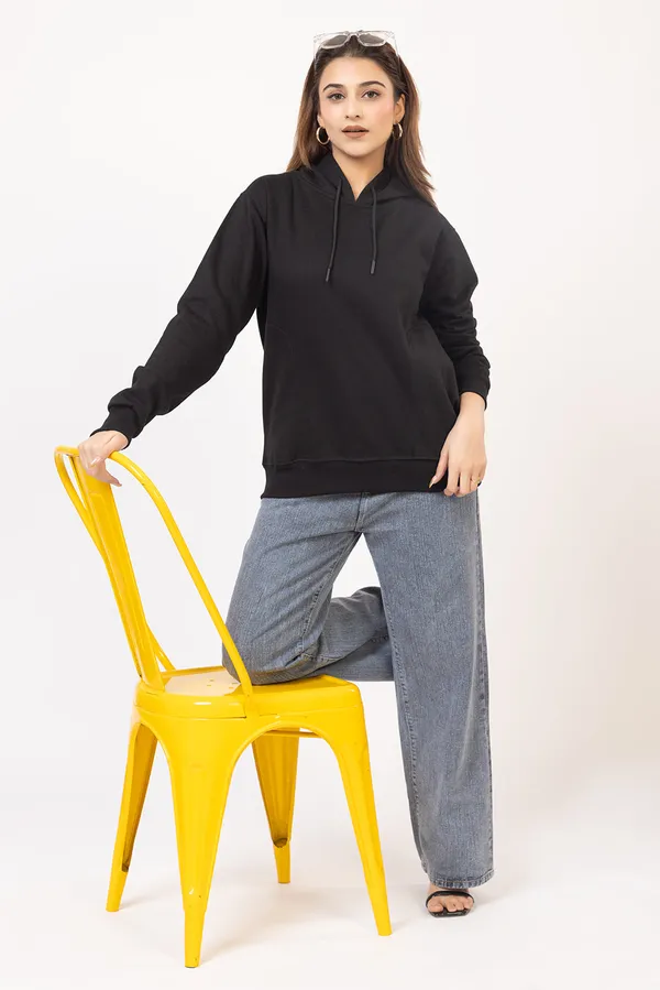 Black_Imported_Fleece_Hoodie_For_Women