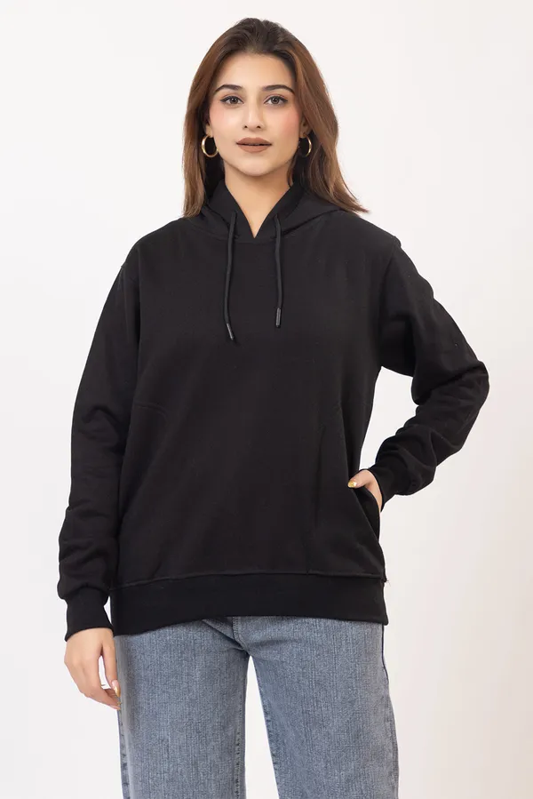 Black_Imported_Fleece_Hoodie_For_Women