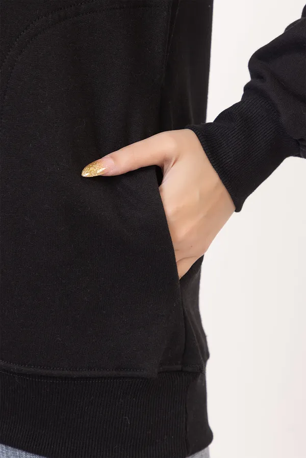 Black_Imported_Fleece_Hoodie_For_Women
