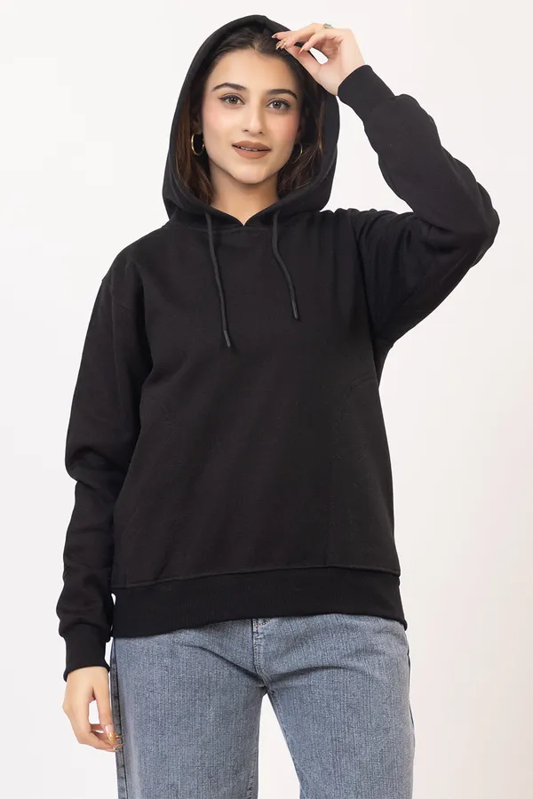 Black_Imported_Fleece_Hoodie_For_Women
