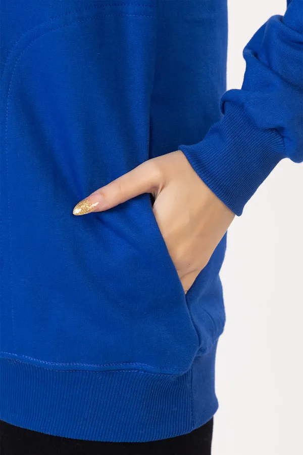 Blue_Fleece_Relaxed_Fit_Hoodie_For_Women