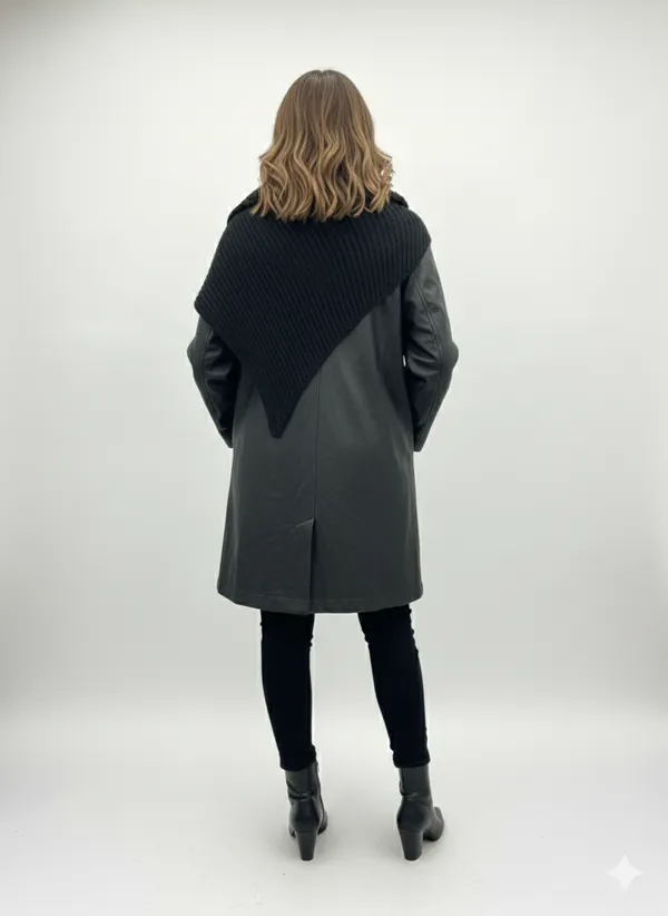 Imported_Black_Bonded_Tech-Weave_Longline_Coat_For_Women
