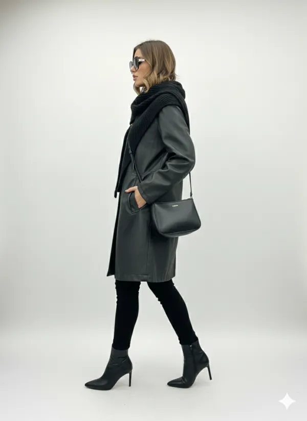 Imported_Black_Bonded_Tech-Weave_Longline_Coat_For_Women