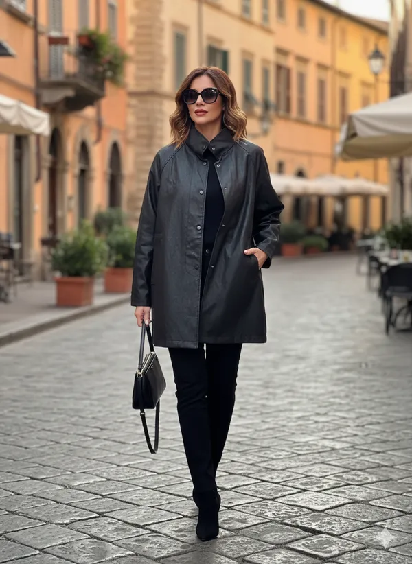 Imported_Black_Bonded_Tech-Weave_Longline_Coat_For_Women