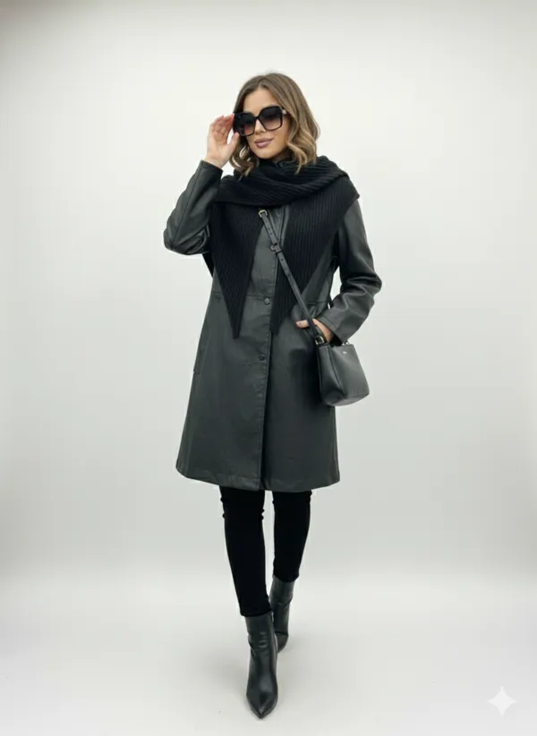 Imported_Black_Bonded_Tech-Weave_Longline_Coat_For_Women