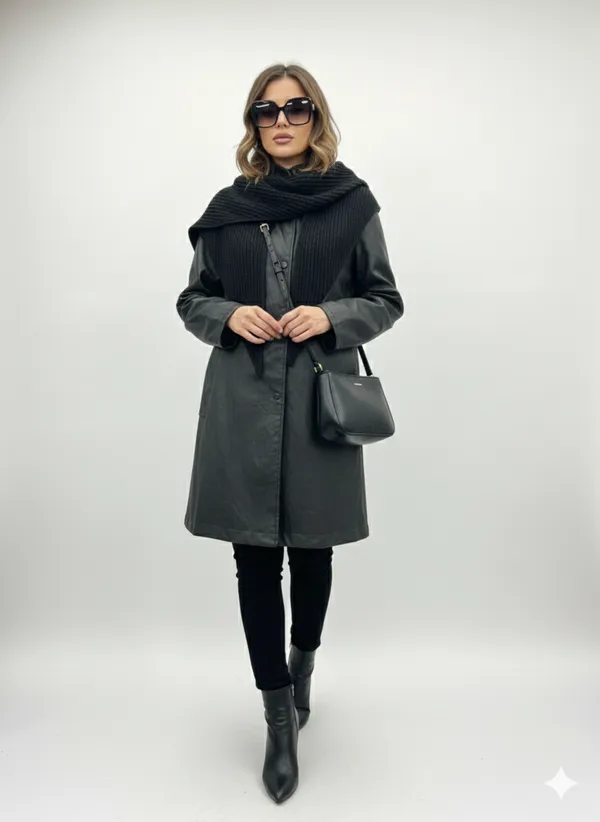 Imported_Black_Bonded_Tech-Weave_Longline_Coat_For_Women