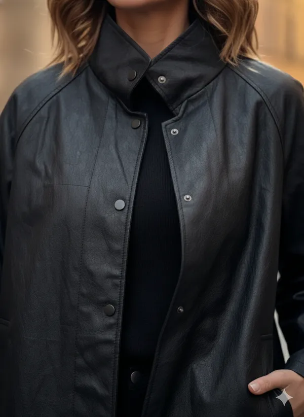 Imported_Black_Bonded_Tech-Weave_Longline_Coat_For_Women