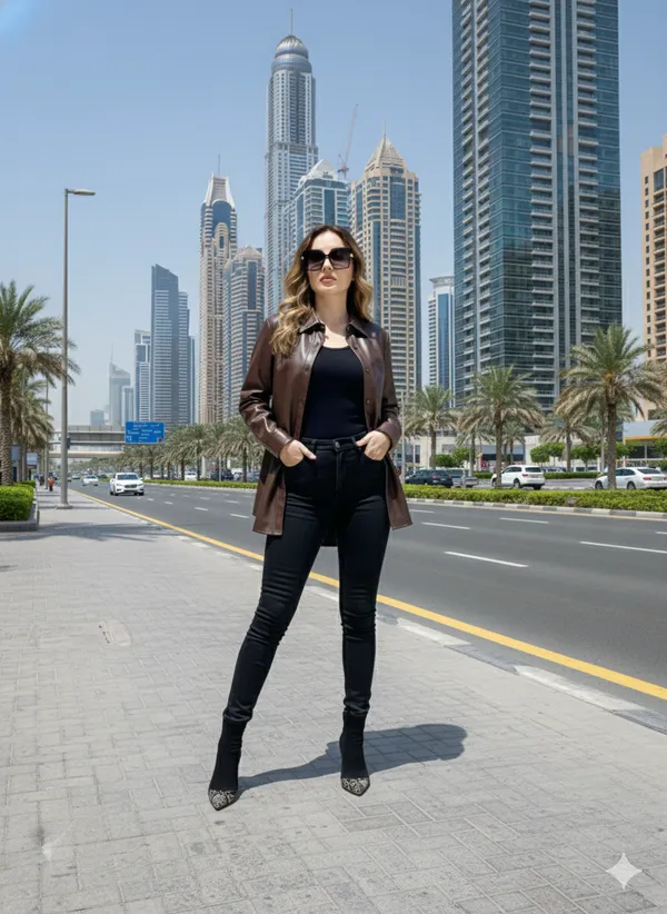 Imported_Brown_Bonded_Tech-Weave_Relaxed_Fit_Long_Coat_For_Women