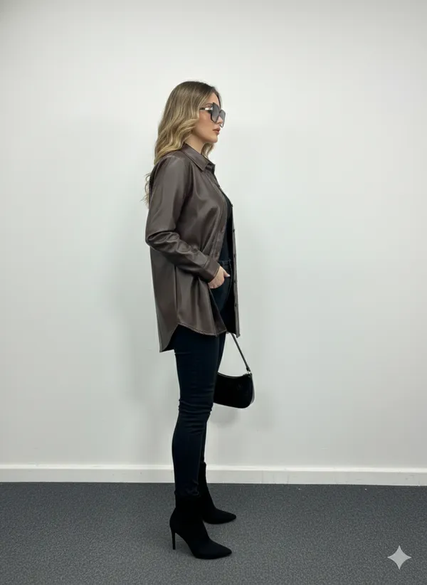 Imported_Brown_Bonded_Tech-Weave_Relaxed_Fit_Long_Coat_For_Women