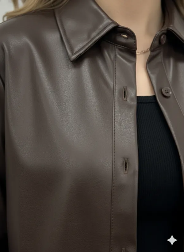Imported_Brown_Bonded_Tech-Weave_Relaxed_Fit_Long_Coat_For_Women