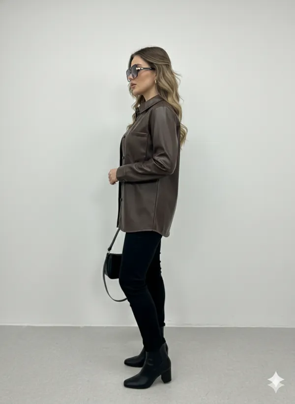 Imported_Brown_Bonded_Tech-Weave_Relaxed_Fit_Long_Coat_For_Women