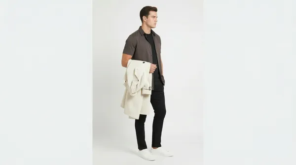 Imported_Coffee_Mercerized_Cotton-Poly_Blend_Smart_Fit_Shirt_For_Men
