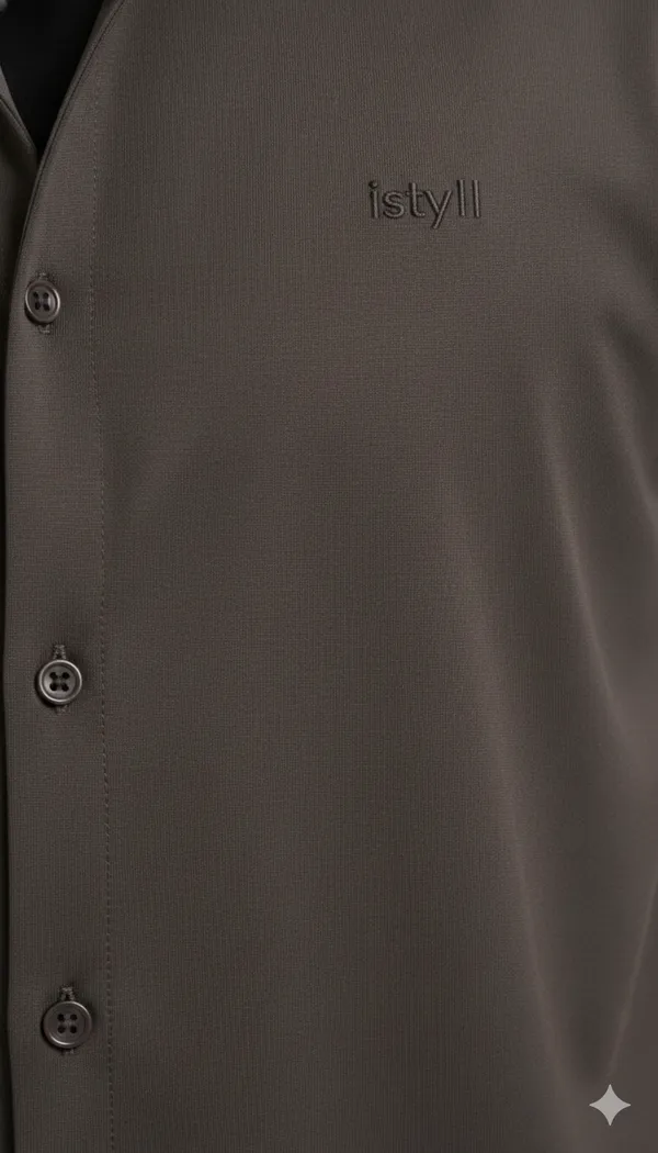 Imported_Coffee_Mercerized_Cotton-Poly_Blend_Smart_Fit_Shirt_For_Men