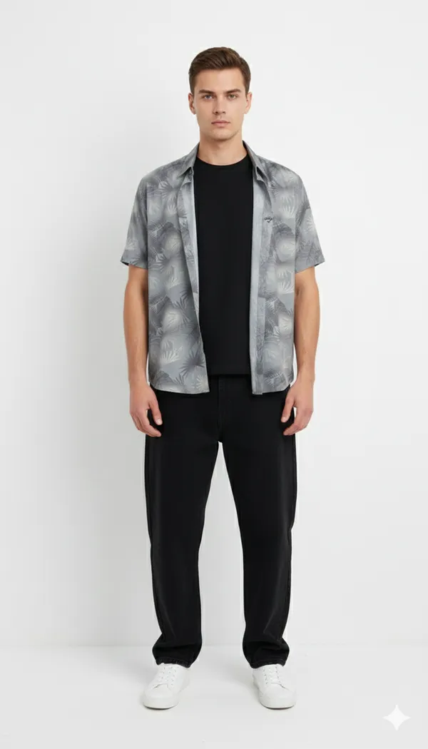 Imported_Gray_Mercerized_Cotton-Poly_Blend_Smart_Fit_Wrinkle_Free_Shirt_For_Men