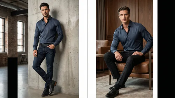 imported_Blue_Mercerized_Cotton-Poly_Blend_Regular_Fit_Shirt_For_Men