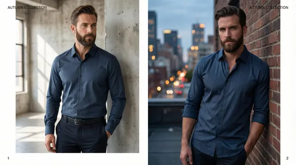 imported_Blue_Mercerized_Cotton-Poly_Blend_Regular_Fit_Shirt_For_Men