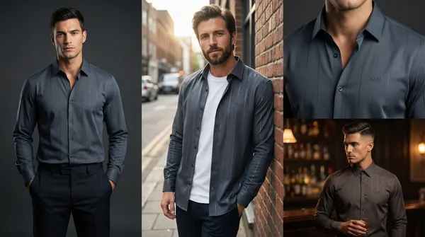 imported_Blue_Mercerized_Cotton-Poly_Blend_Regular_Fit_Shirt_For_Men